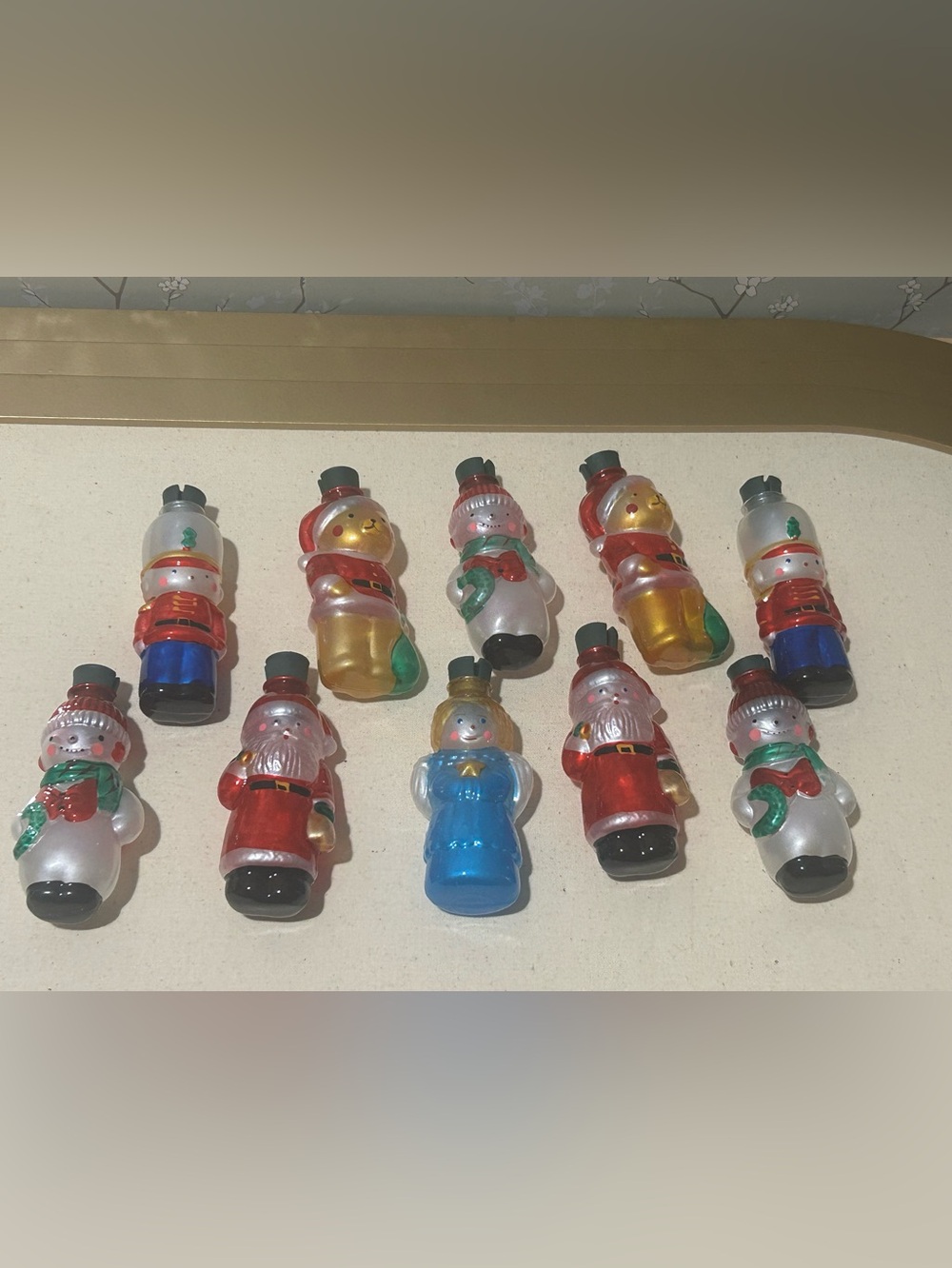 Vintage Avon Glass Christmas Tree Light Covers- Set of 10